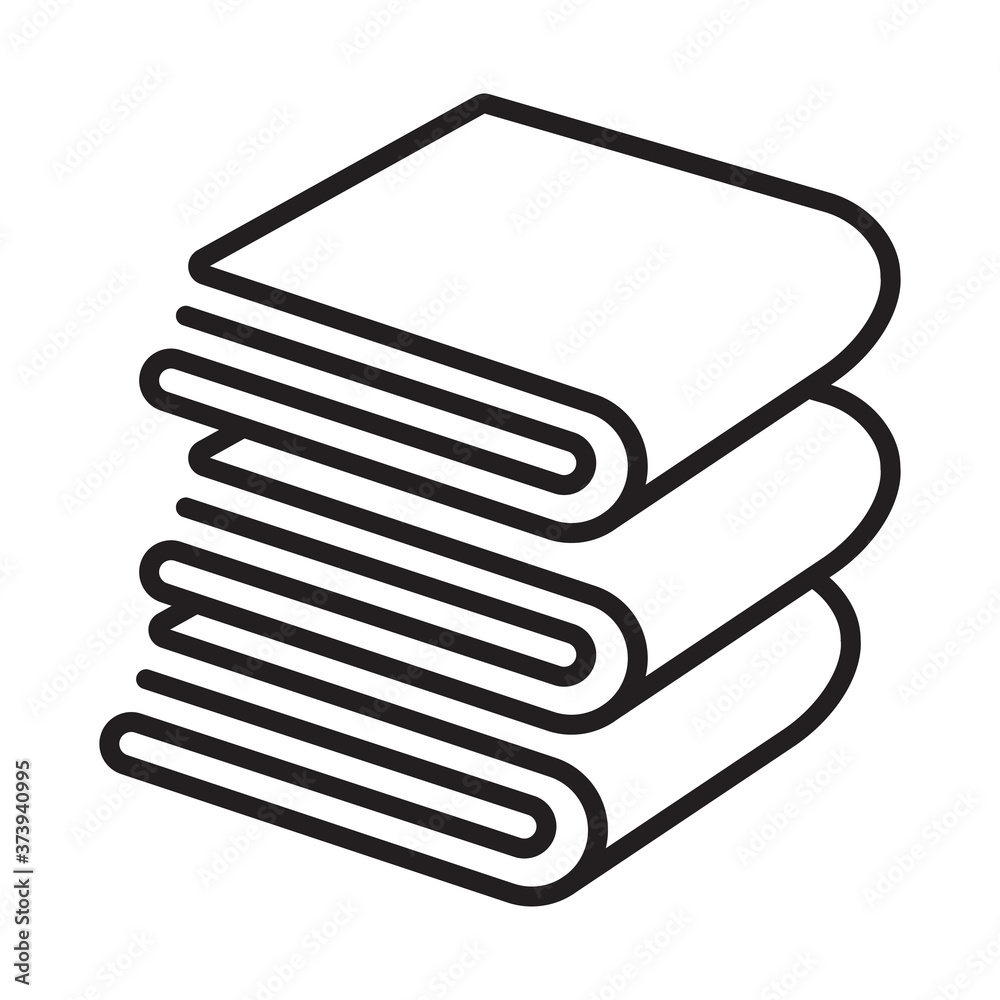 folded bath towels or hand towel line art icon for apps or website folded bath towels or hand towel line art icon for apps or website