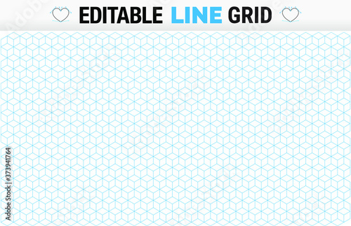 Editable stroke weight isometric grid