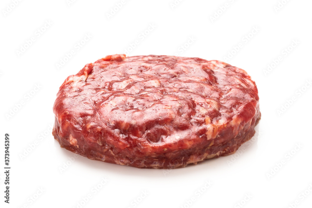 Raw minced beef isolated on white background. Raw minced beef isolated on white background.