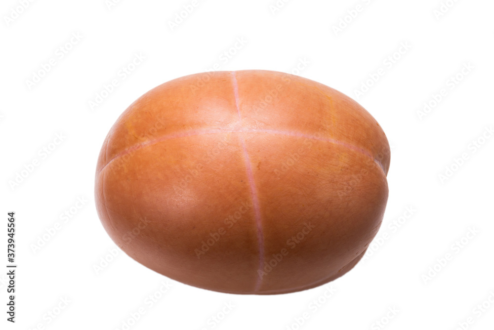 Boiled sausage isolated on white. Boiled sausage isolated on white.