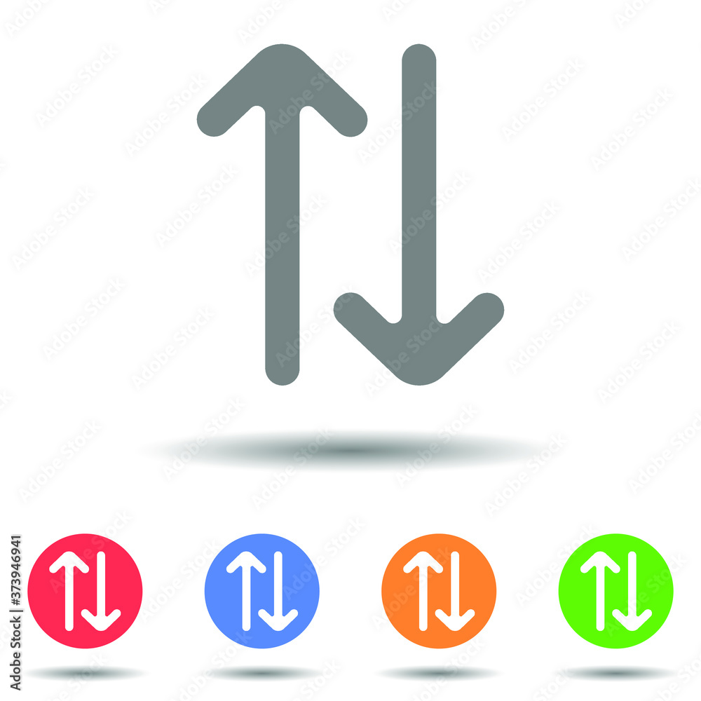 Arrow up down icon vector logo with isolated background Arrow up down icon vector logo with isolated background