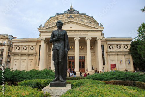 Bucharest, Romania, 7,2019; Ateneo is a concert hall that in turn is an important monument in the center of the city. photo