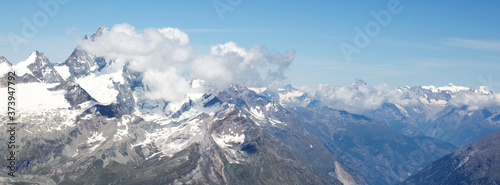 Amazing panorama from matterhorn glacier paradise