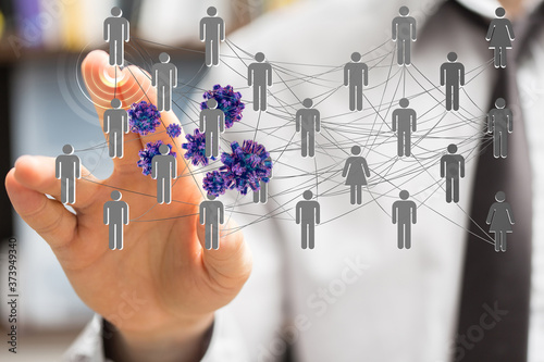 flu virus attack digital 3d