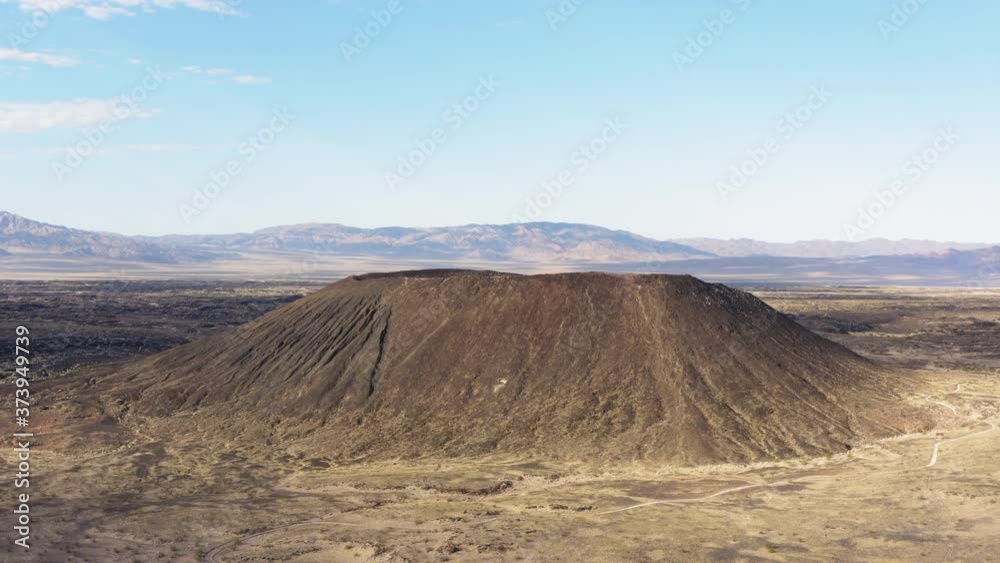 Aerial shot of the Amboy crater in the Mojave desert. Aerial shot of the Amboy crater in the Mojave desert.