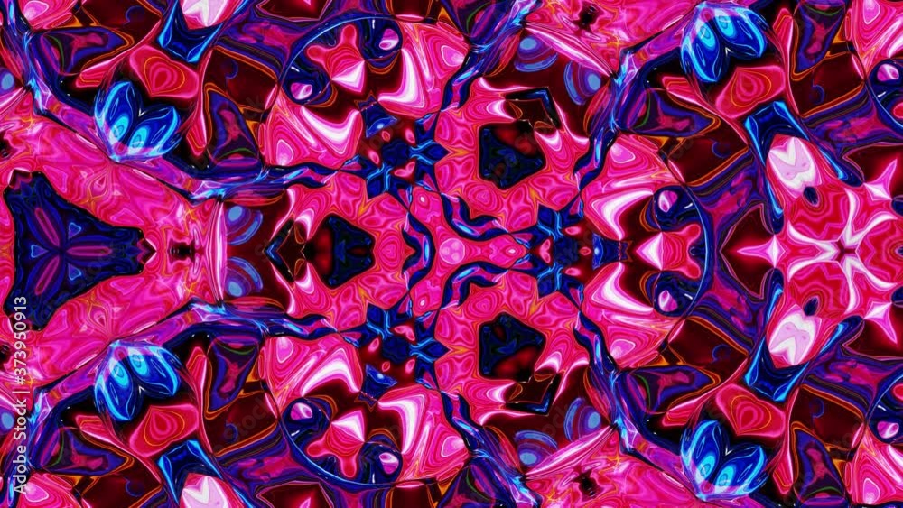 3D stylish abstract looped bg like wavy symmetrical pattern like kaleidoscopic structure with waves, multicolor liquid glass with beautiful gradient colors. 4k trendy colorful fluid animation