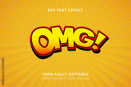 comic text effect 100% edtiable eps file photo