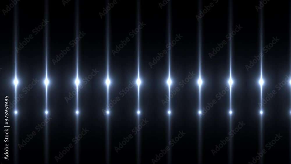 3d render of fractal rays with glowing impulse lights. Computer generated abstract disco backdrop. Vertical lines with bright flood lights
