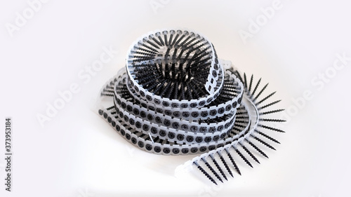 Konstfotografi Drywall collated screw nails with black phosphated finish for mechanical screw f