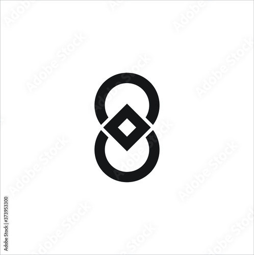 Number 8 logo design graphic vector concept