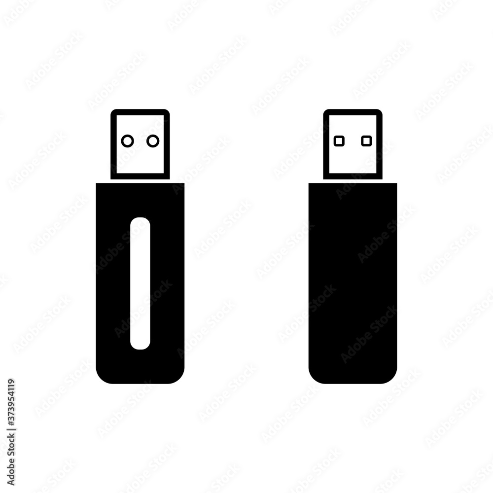 USB flash drive flat icon for apps and websites USB flash drive flat icon for apps and websites