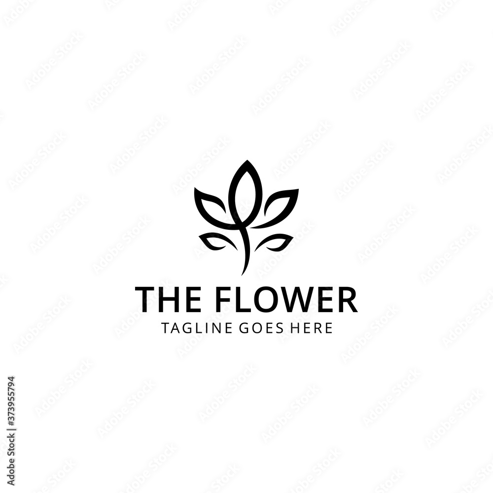 Beauty lotus flower yoga logo vector logo design template 