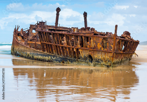 Maheno Shipwreck, Fraser Island, Australia. photo