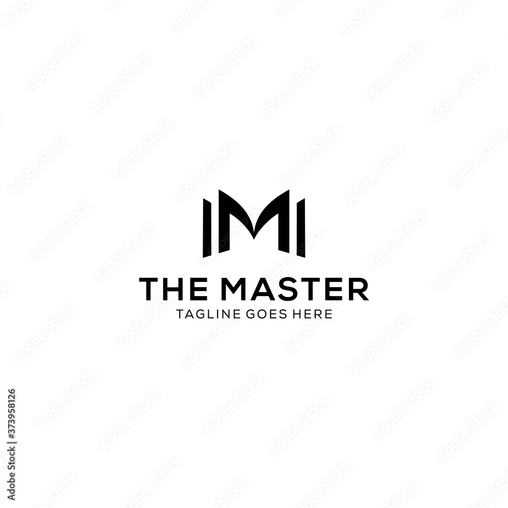 Creative Illustration modern M monogram sign geometric logo design template