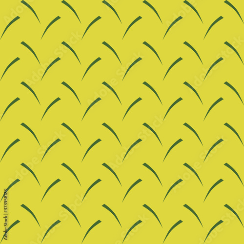 Abstract Greek leaves repeat pattern on yellow background