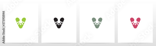 Gecko Feet On Letter Logo Design V