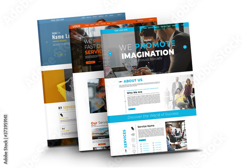 Isometric Website Mockup