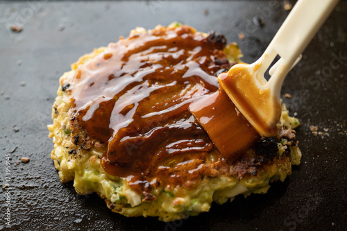 Ταπετσαρία Okonomiyaki, japanese teppan-yaki pancake