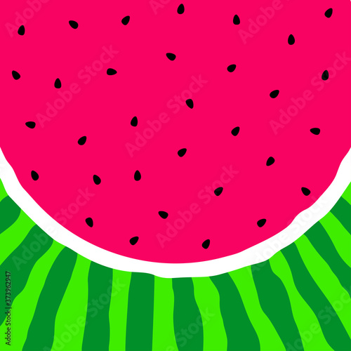 Watermelon background. Pink pulp and green rind.