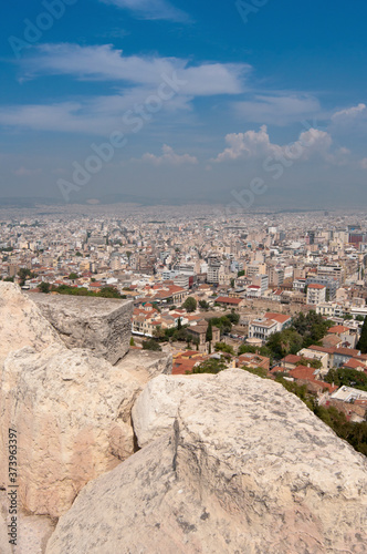 Athens skyline seen from the Acropolis. Greece. 2011.