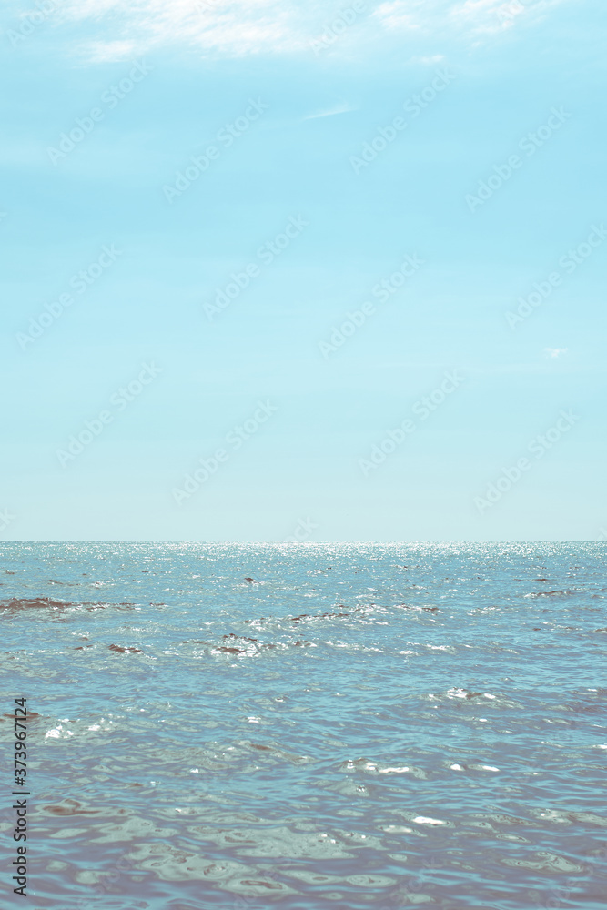 Beautiful sea view and horizon line. Perfect backdrop.