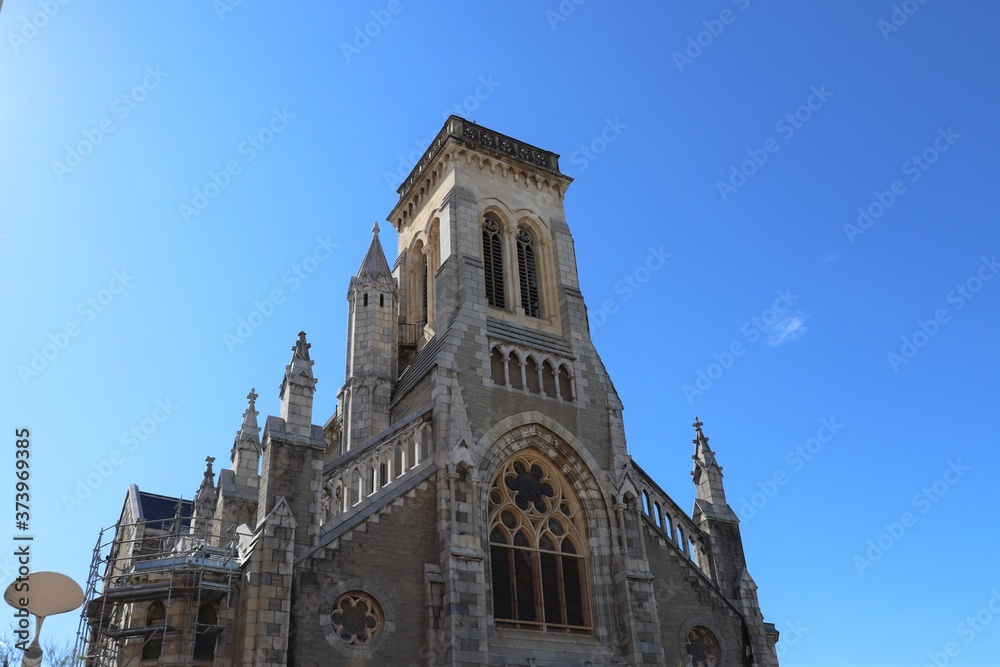 L'église catholique Sainte Eugénie à Biarritz vue de l'extérieur, département des Pyrénées atlantiques, région Nouvelle aquitaine, France