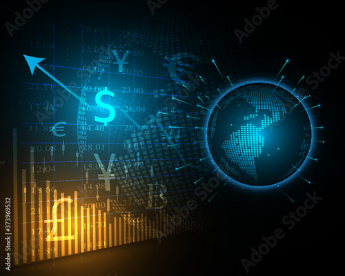 Abstract global stock market and financial business illustration eps10 vector