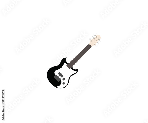 Guitar, instrument, music icon. Vector illustration, flat design.