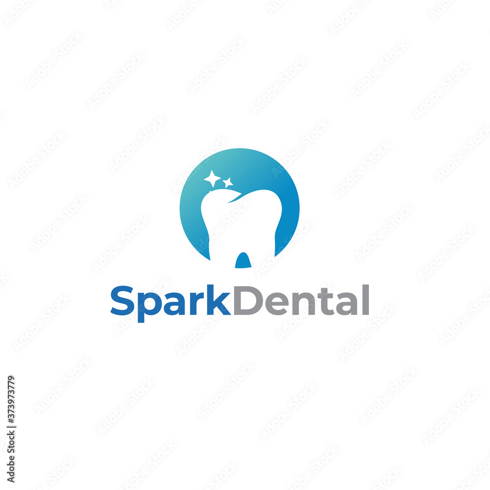 Spark and tooth logo and icon design Spark and tooth logo and icon design