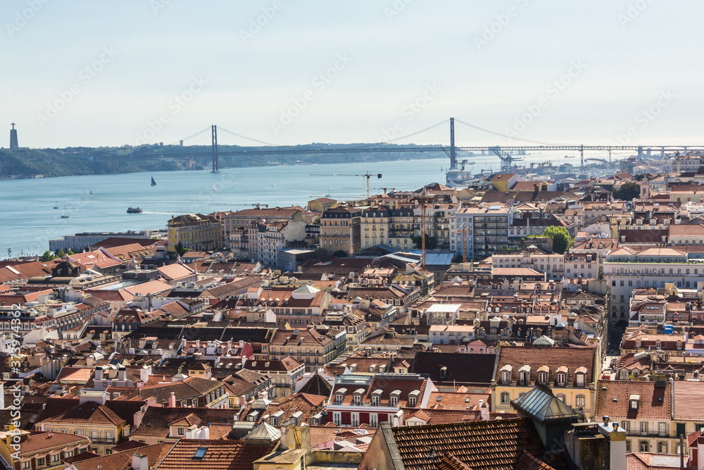 Alfama and Baixa, the oldest districts of Lisbon, it spreads down the southern slope from the Castle of San Jorge to the River Tagus. Portugal
