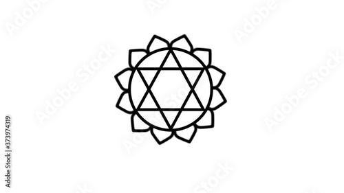 Anahata line icon on the Alpha Channel photo