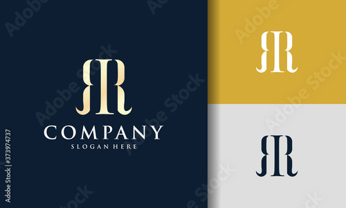 monogram letter RI logo