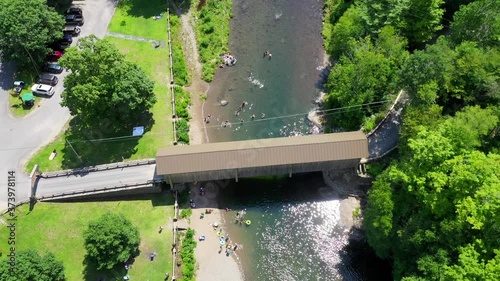 Birds Eye View of the Beaverkill Covered Bridge - Part 2