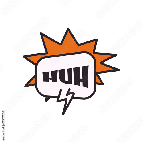 Wallpaper Mural huh explosion bubble line and fill style icon vector design Torontodigital.ca