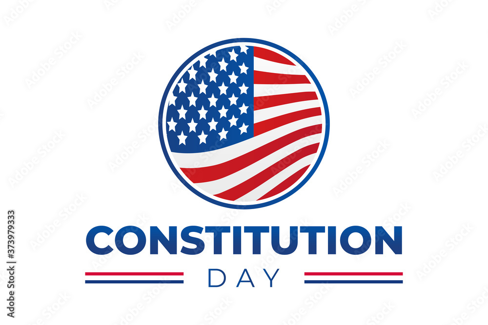 Constitution Day Isolated Logo Icon