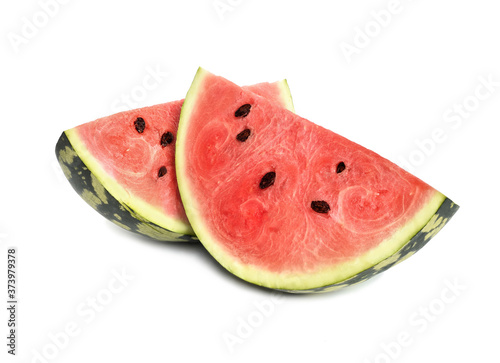 slices of watermelon isolated