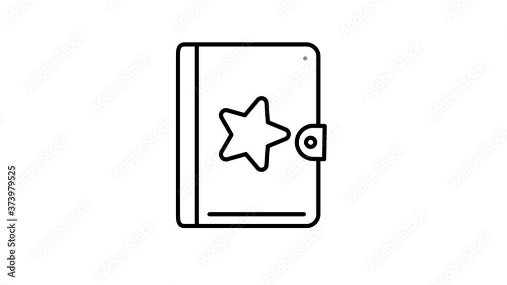 Notebook line icon on the Alpha Channel Notebook line icon on the Alpha Channel
