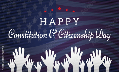 Happy Constitution and Citizenship Day Background Illustration