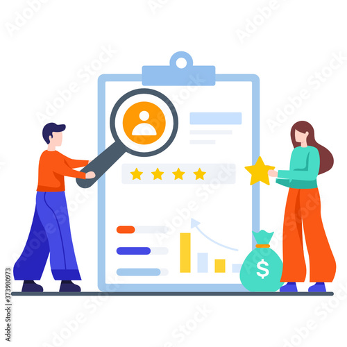 
Design of appraisal editable flat vector 
