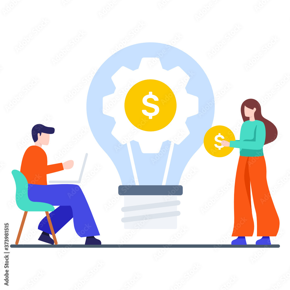 Flat illustration design of making money style
Flat illustration design of making money style