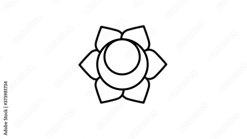 Svadhisthana line icon on the Alpha Channel Svadhisthana line icon on the Alpha Channel