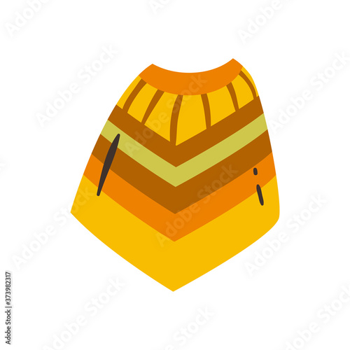 mexican poncho free form style icon vector design