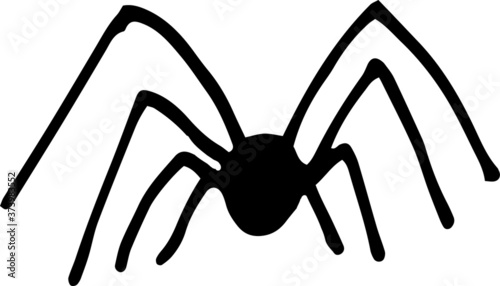 black spider vector