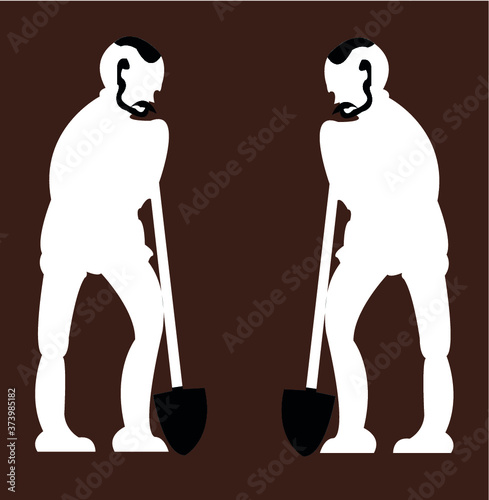 Man with spade