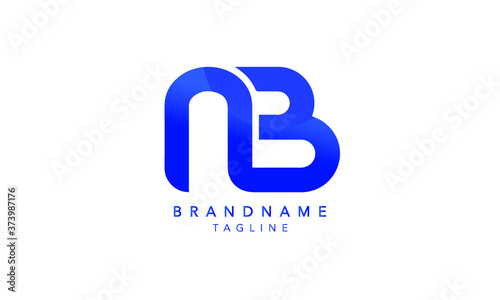 Alphabet letters Initials Monogram logo NB, BN, N and B