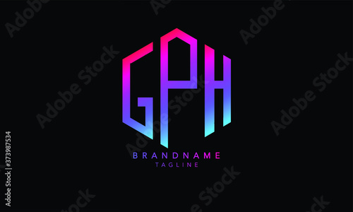 Alphabet letters Initials Monogram logo GPH, GP, PH photo