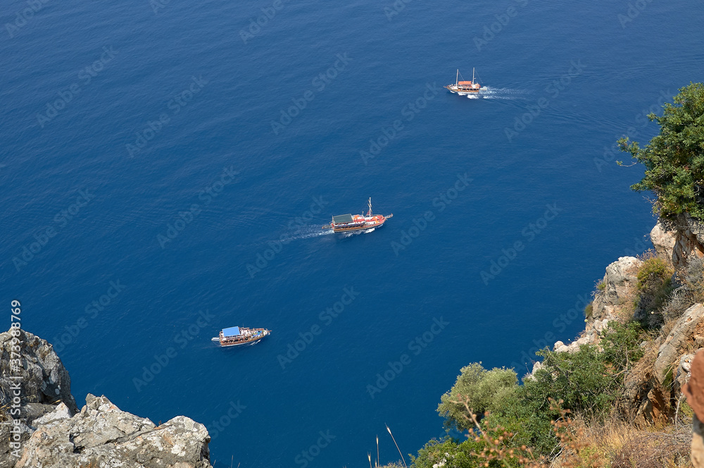 small boat in the sea