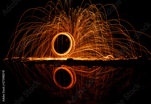 steel wool burn photo taking