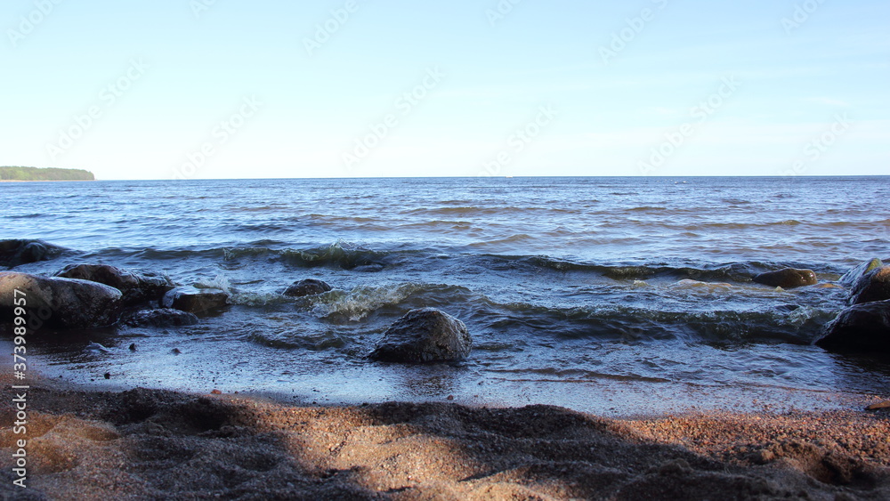 waves on the beach