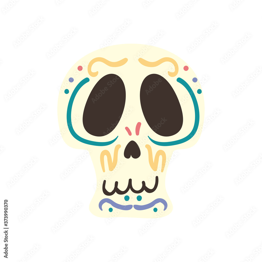mexican skull free form style icon vector design mexican skull free form style icon vector design